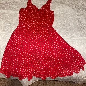 Pokadot red summer dress